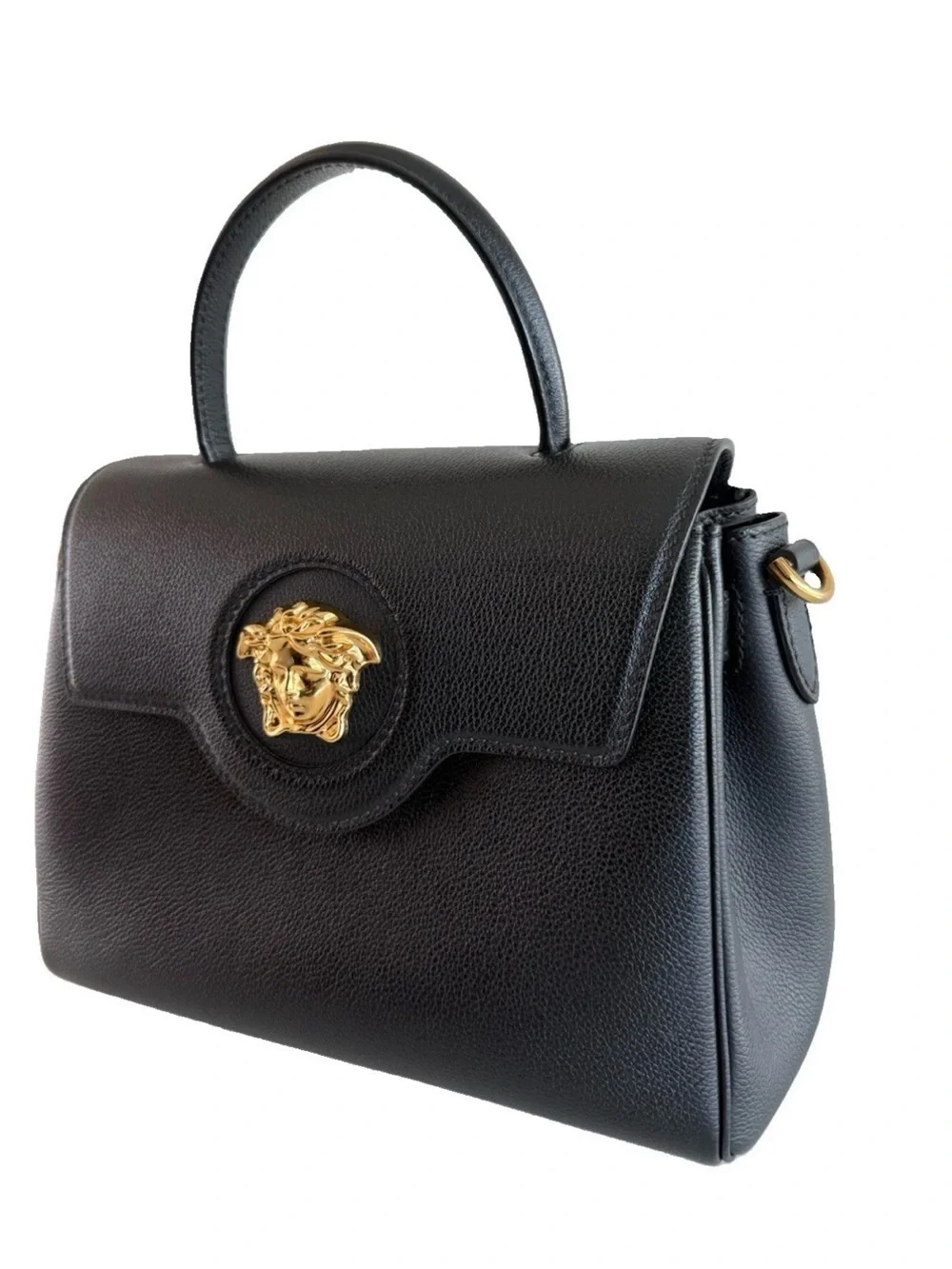 Versace La Medusa Leather Top Handle